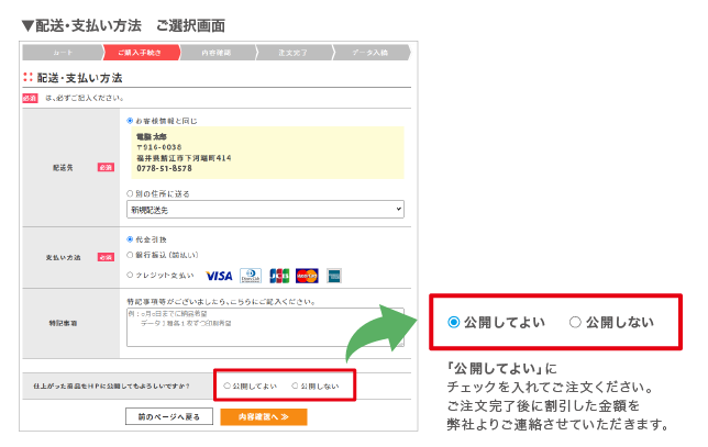 商品写真掲載OKで伝票割引キャンペーン